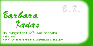 barbara kadas business card